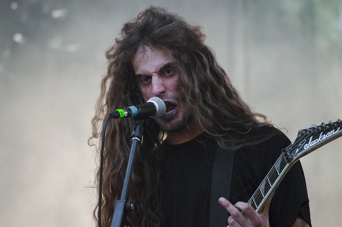 Lenny B. Dust Bolt's vocalist performing at Rockstadt extreme fest 2018