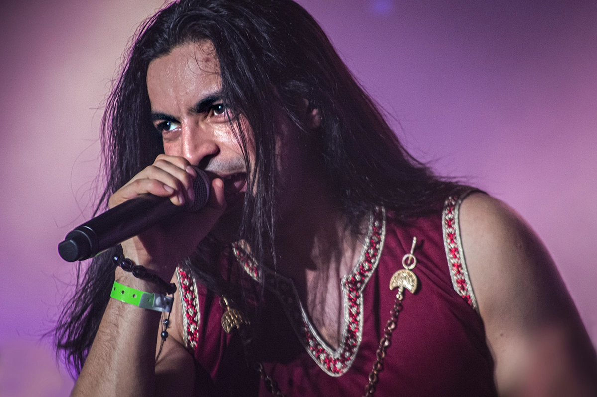 Zaher Zorgati lead vocalist of Myrath in Sofia 2016