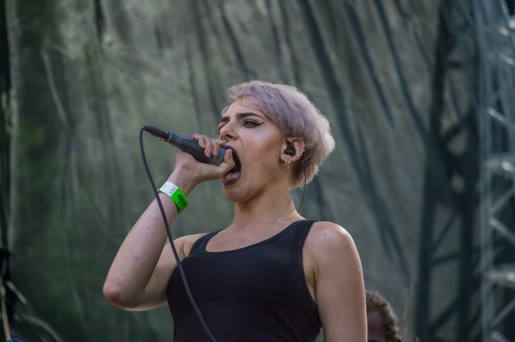 Obscure Sphinx 2018 Zofia "Wielebna" Fraś vocalist of Obscure Sphinx performing at Rockstadt Extreme Fest 2018